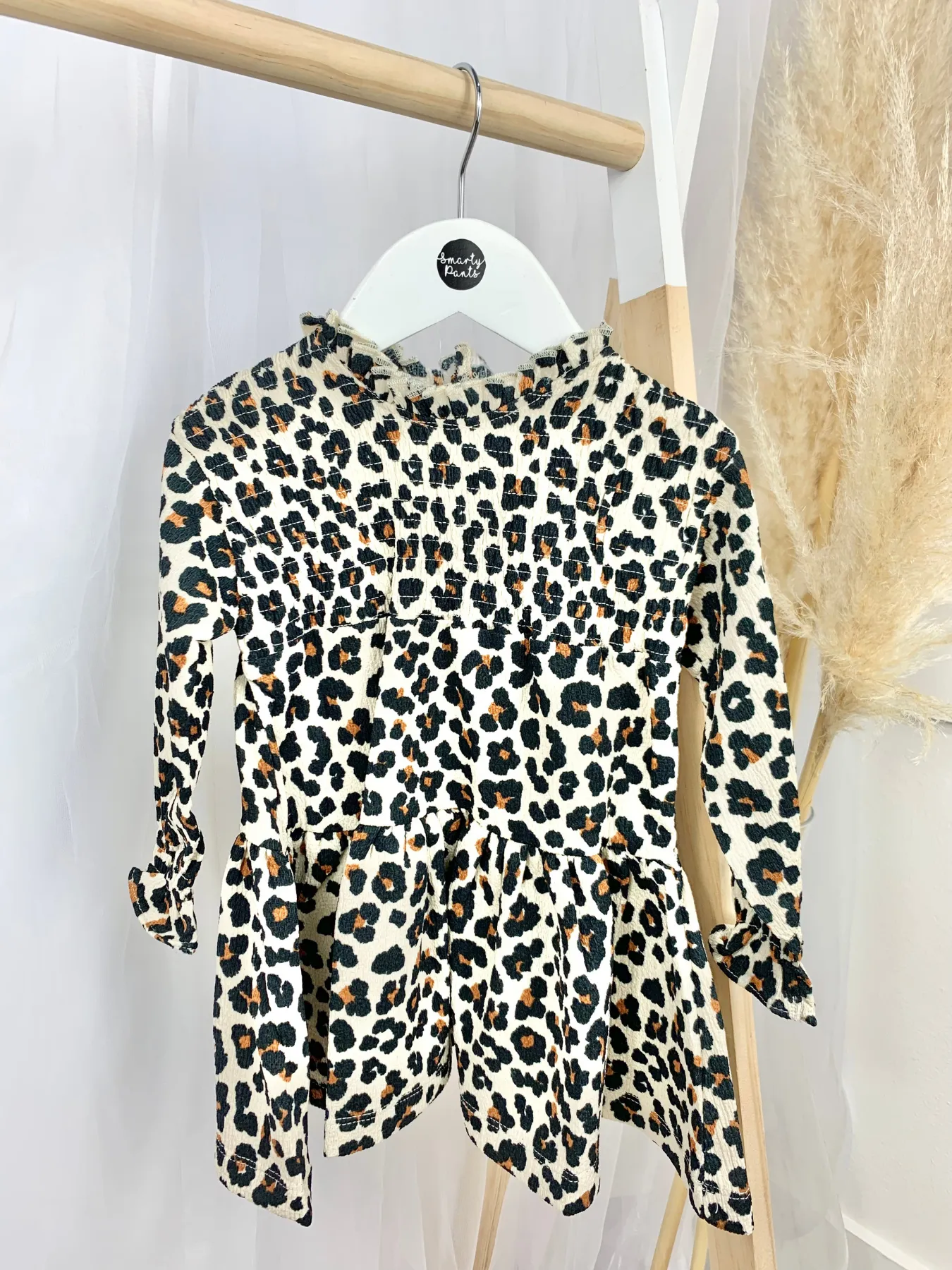 Girls Leopard Dress & Faux Fur Jacket Set