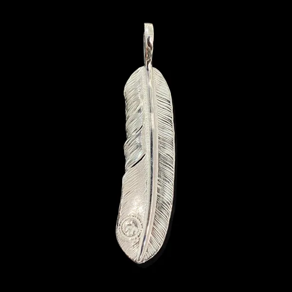 Goros Xl Silver And Gold Feather With Metal - Facing Left