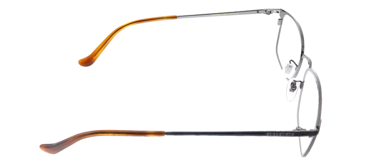 Gucci GG 0579OK 003 Rectangle Metal Silver Eyeglasses with Demo Lens