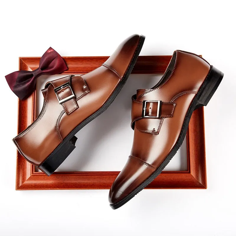 Handmade Men Formal Leather Shoe Leather Business Wedding Dress Shoes