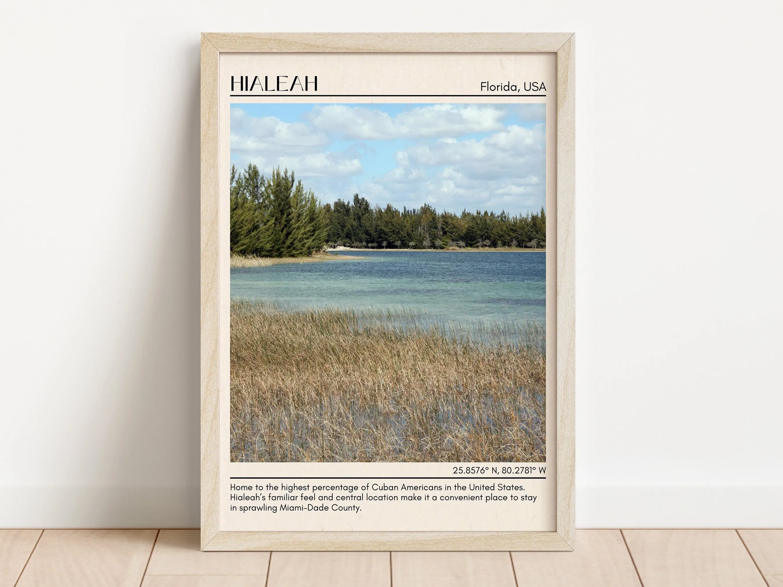 Hialeah Minimal Wall Art, Florida, USA