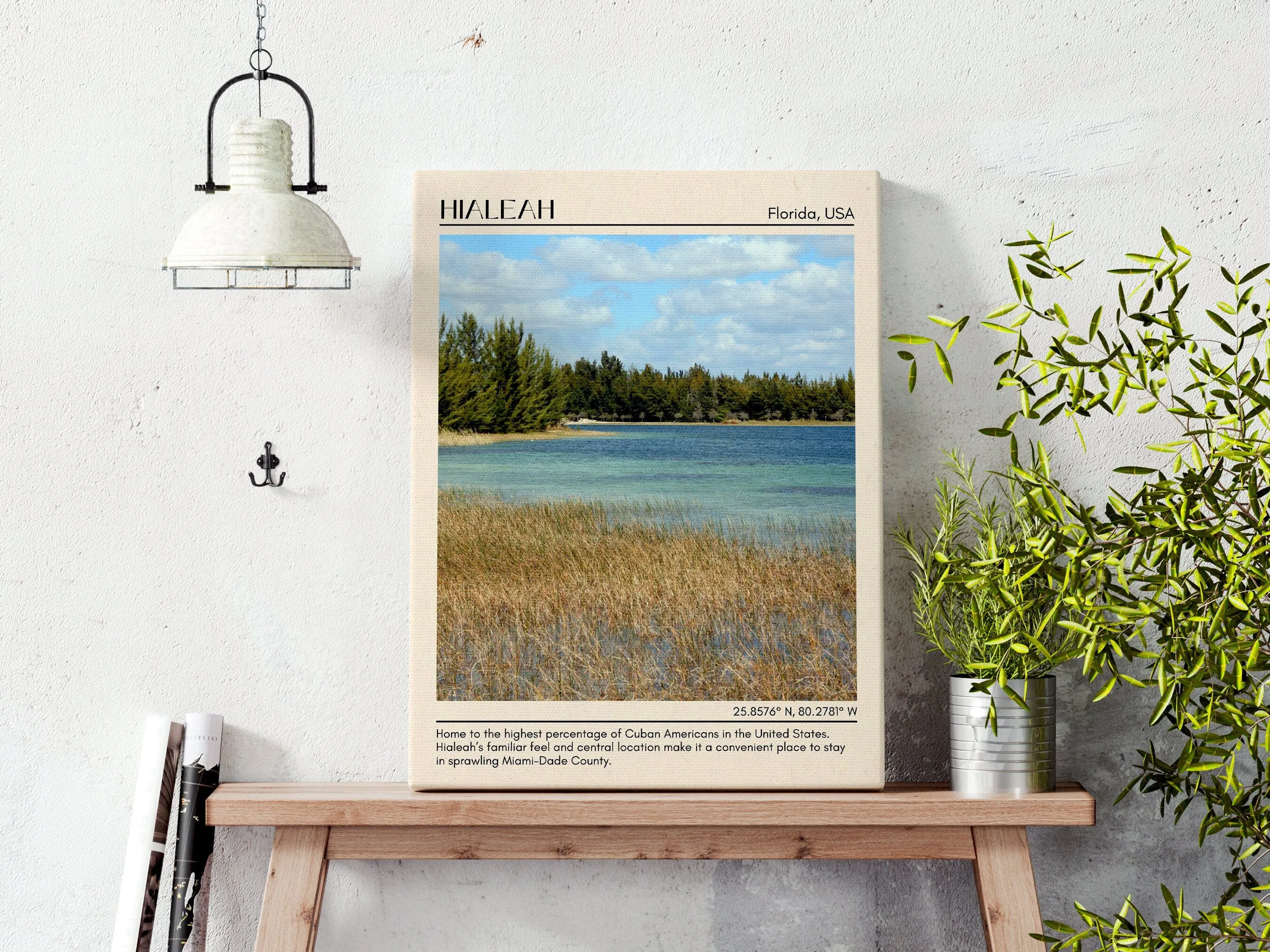 Hialeah Minimal Wall Art, Florida, USA
