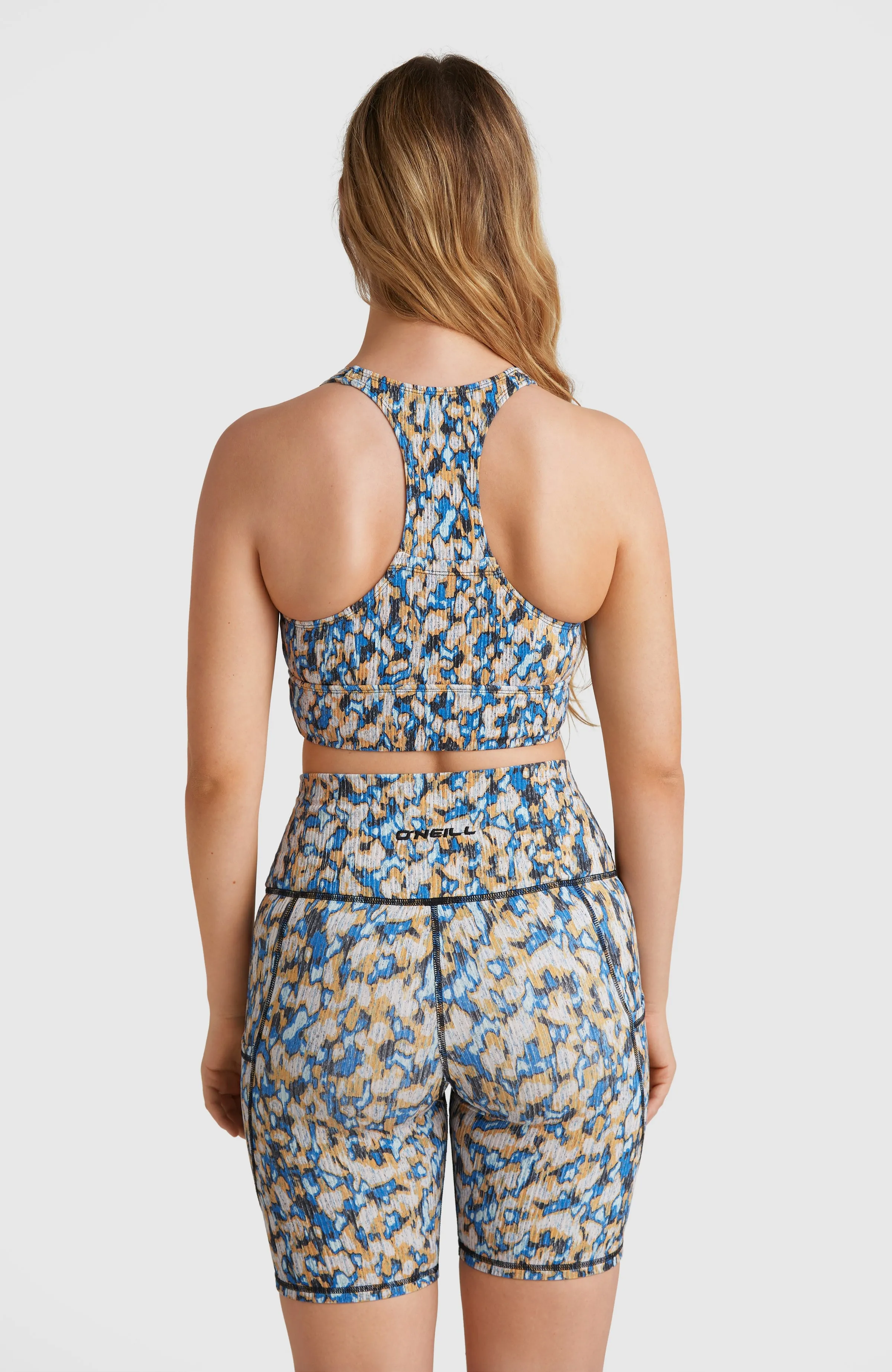 Hike Rib Sport Top | Blue Minimal Camo
