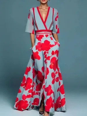 Jade™ | Elegant Maxi Dress with Floral Pattern