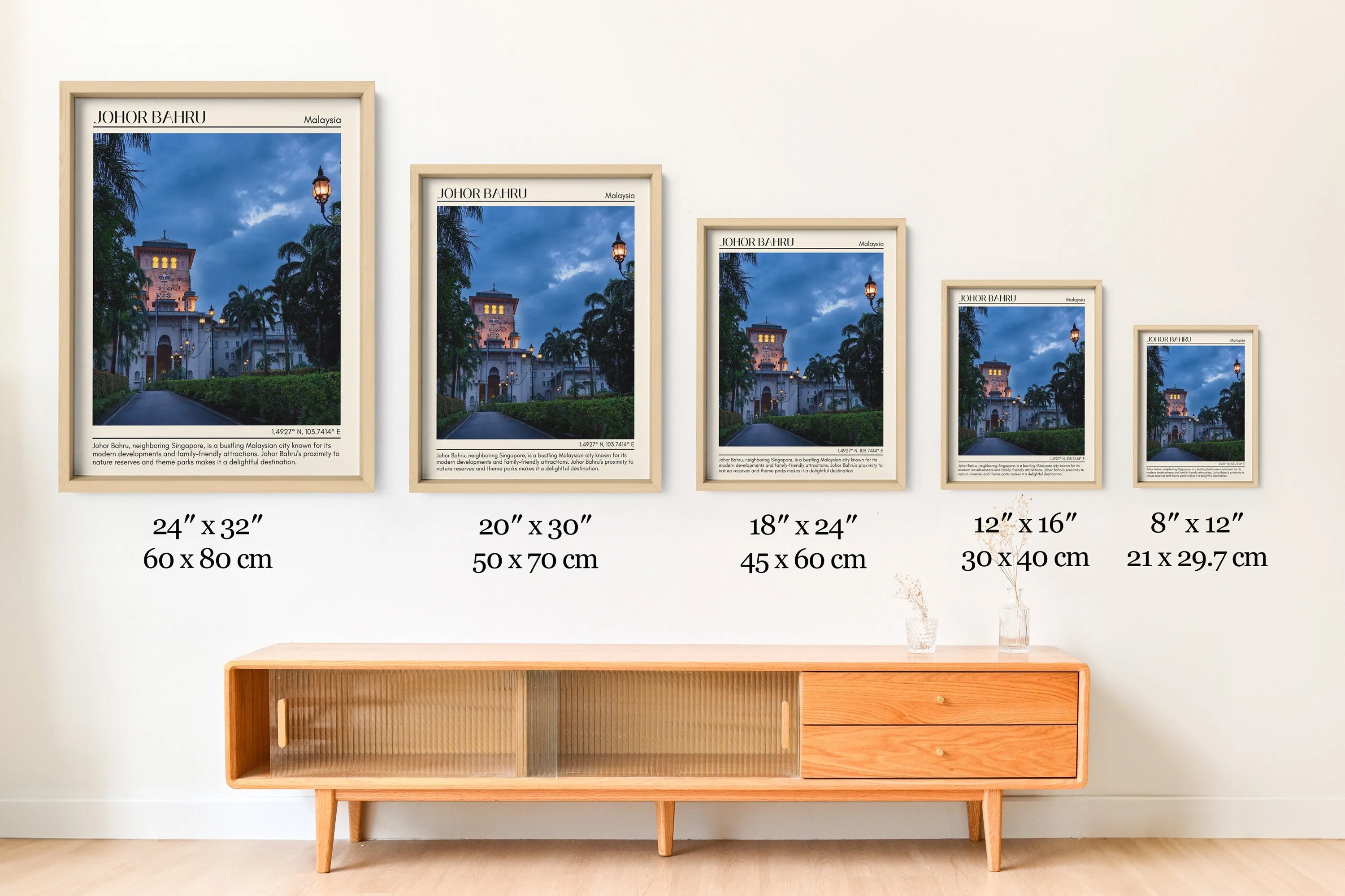 Johor Bahru Minimal Wall Art, Johor Bahru