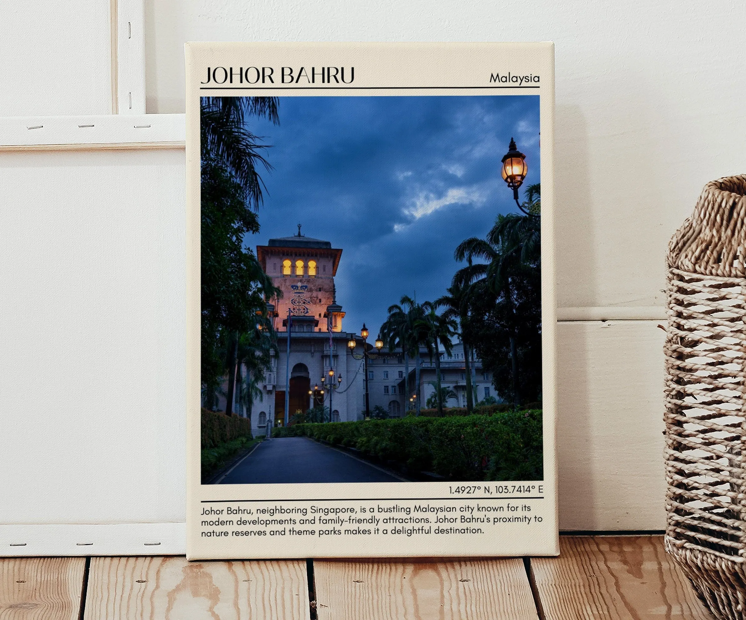 Johor Bahru Minimal Wall Art, Johor Bahru