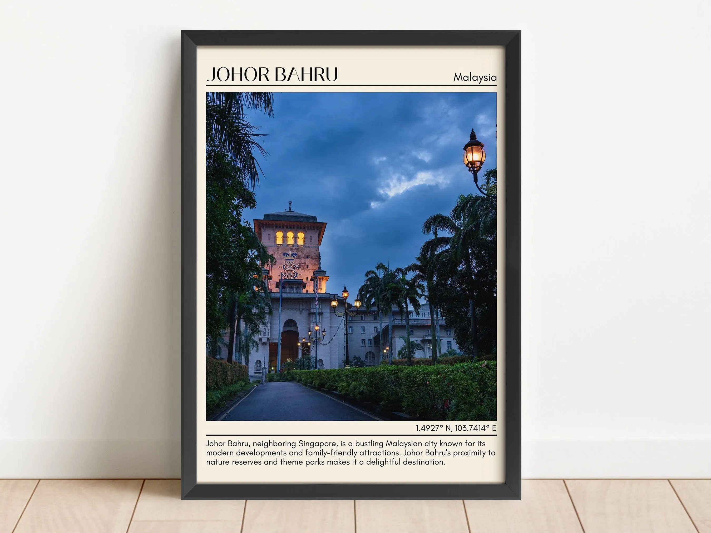 Johor Bahru Minimal Wall Art, Johor Bahru
