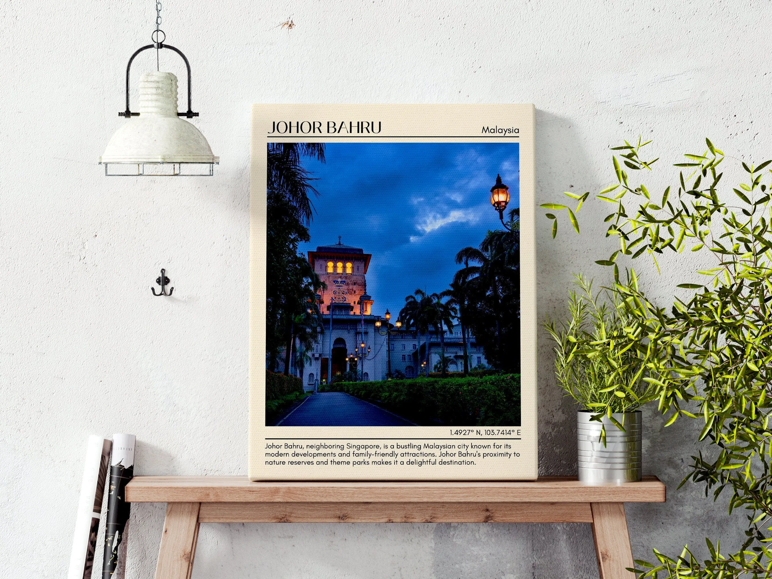 Johor Bahru Minimal Wall Art, Johor Bahru
