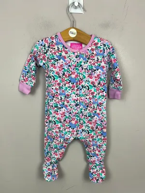 Joules ditsy sleepsuit 0-3m