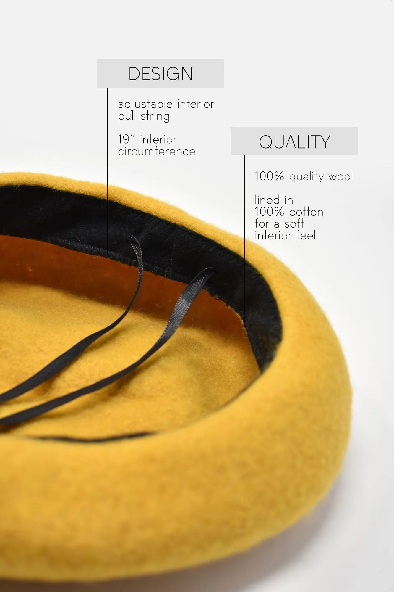 Kids Antoinette Adjustable Wool Beret