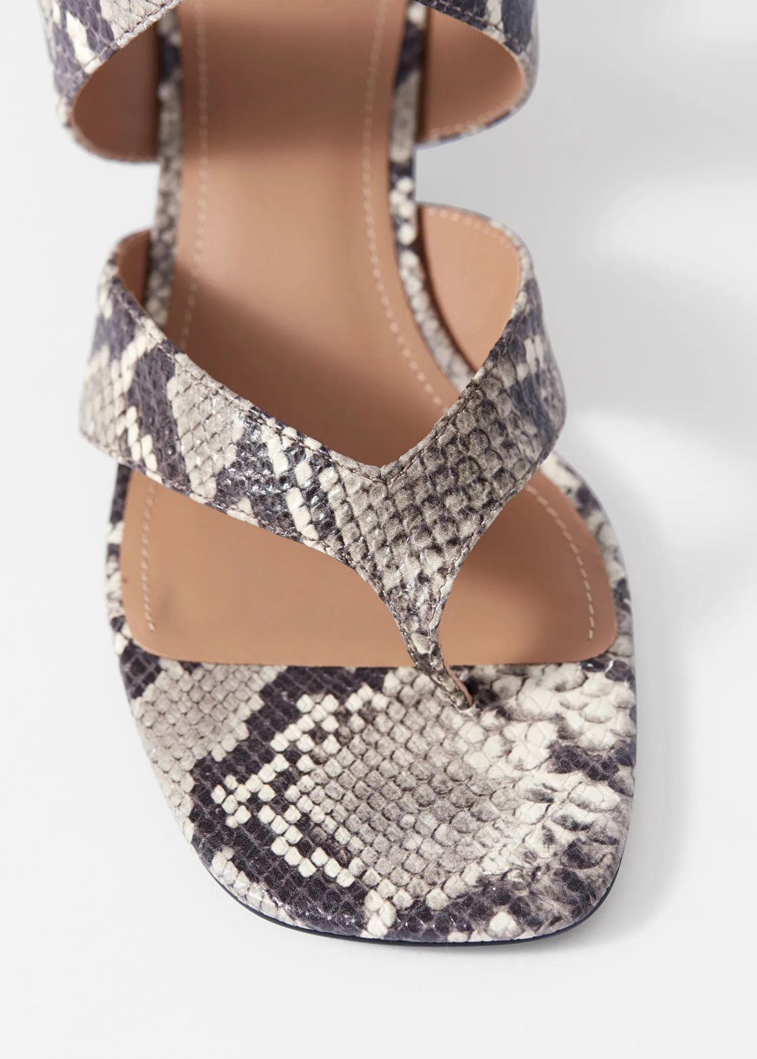 Kitten Heel Toe-Thong Sandals