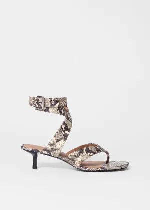 Kitten Heel Toe-Thong Sandals