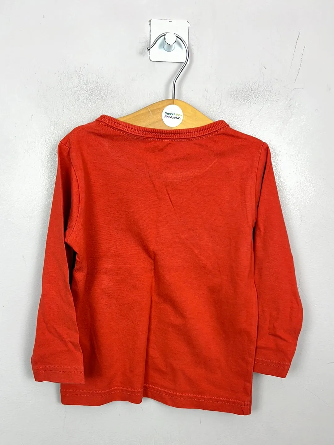 M&S burnt orange graphic t-shirt 12-18m