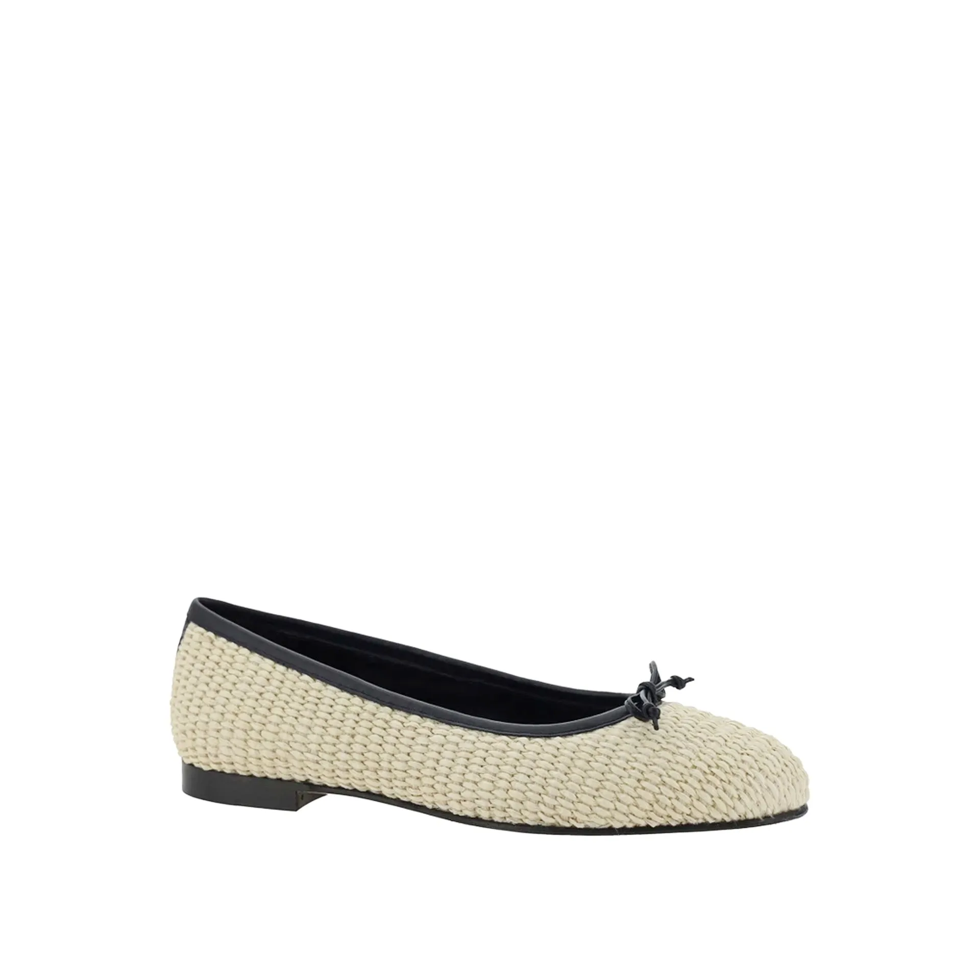 MANOLO BLAHNIK Elegant Raffia Ballerina Flats