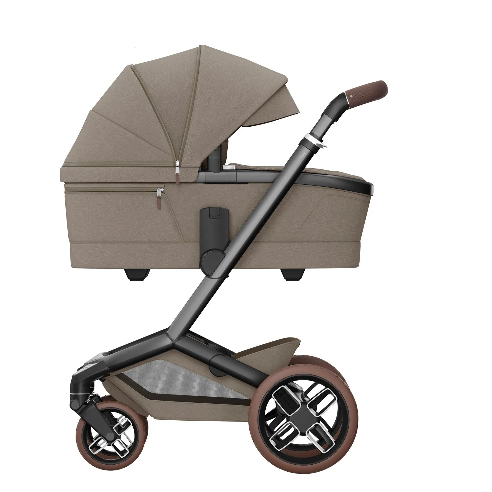 Maxi Cosi Fame Complete Travel System Bundle With Accessories, Pebble 360 Car Seat and ISOFIX Base - Twillic Truffle