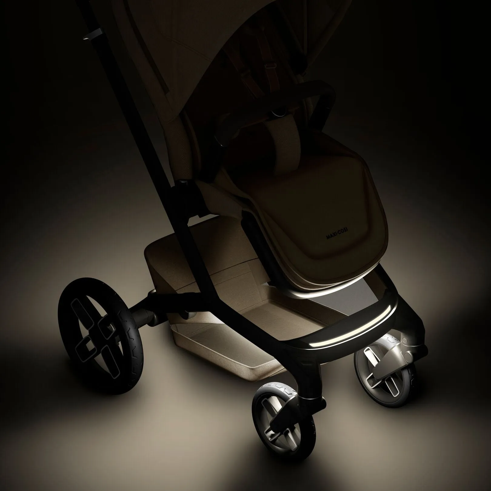 Maxi Cosi Fame Complete Travel System Bundle With Accessories, Pebble 360 Car Seat and ISOFIX Base - Twillic Truffle