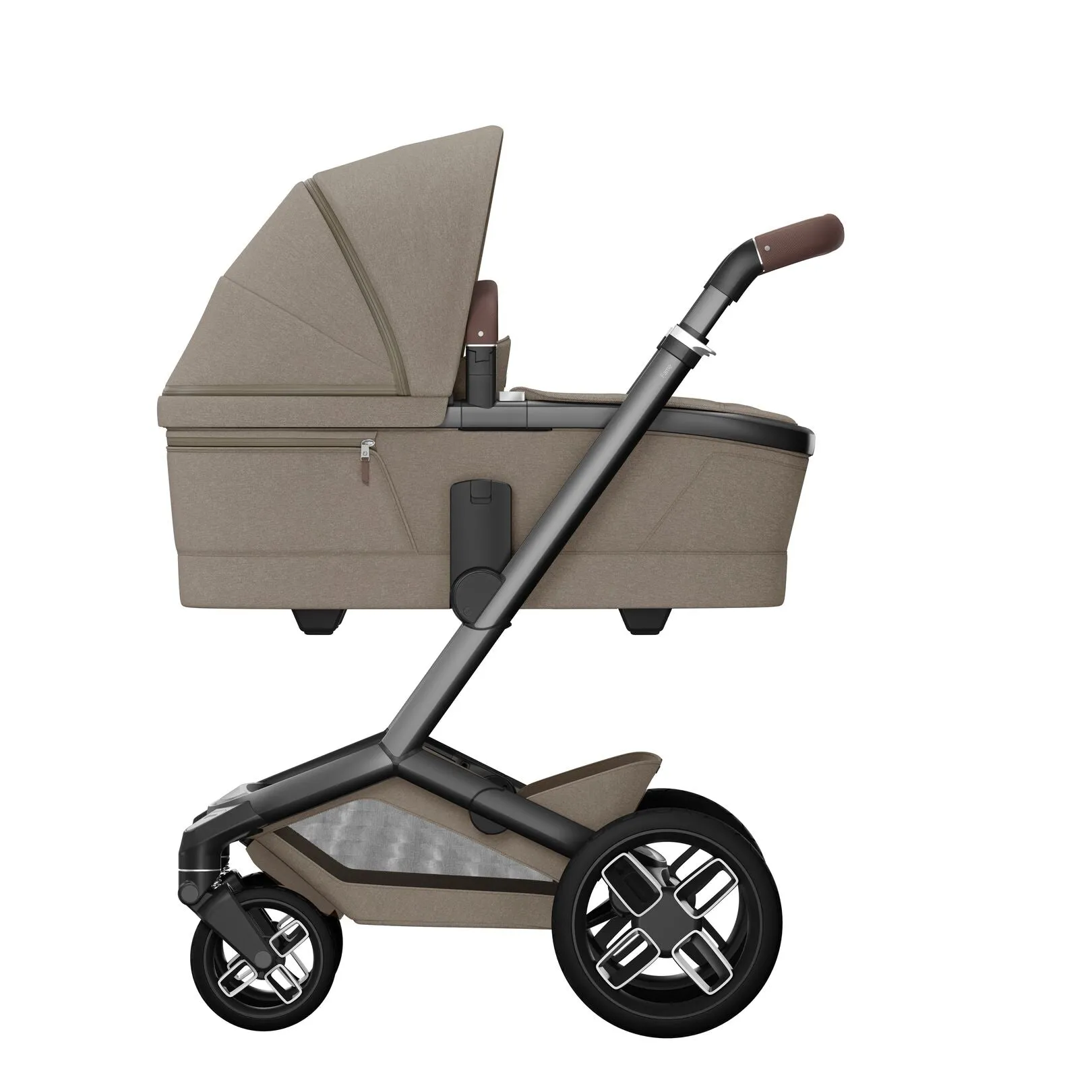 Maxi Cosi Fame Complete Travel System Bundle With Accessories, Pebble 360 Car Seat and ISOFIX Base - Twillic Truffle