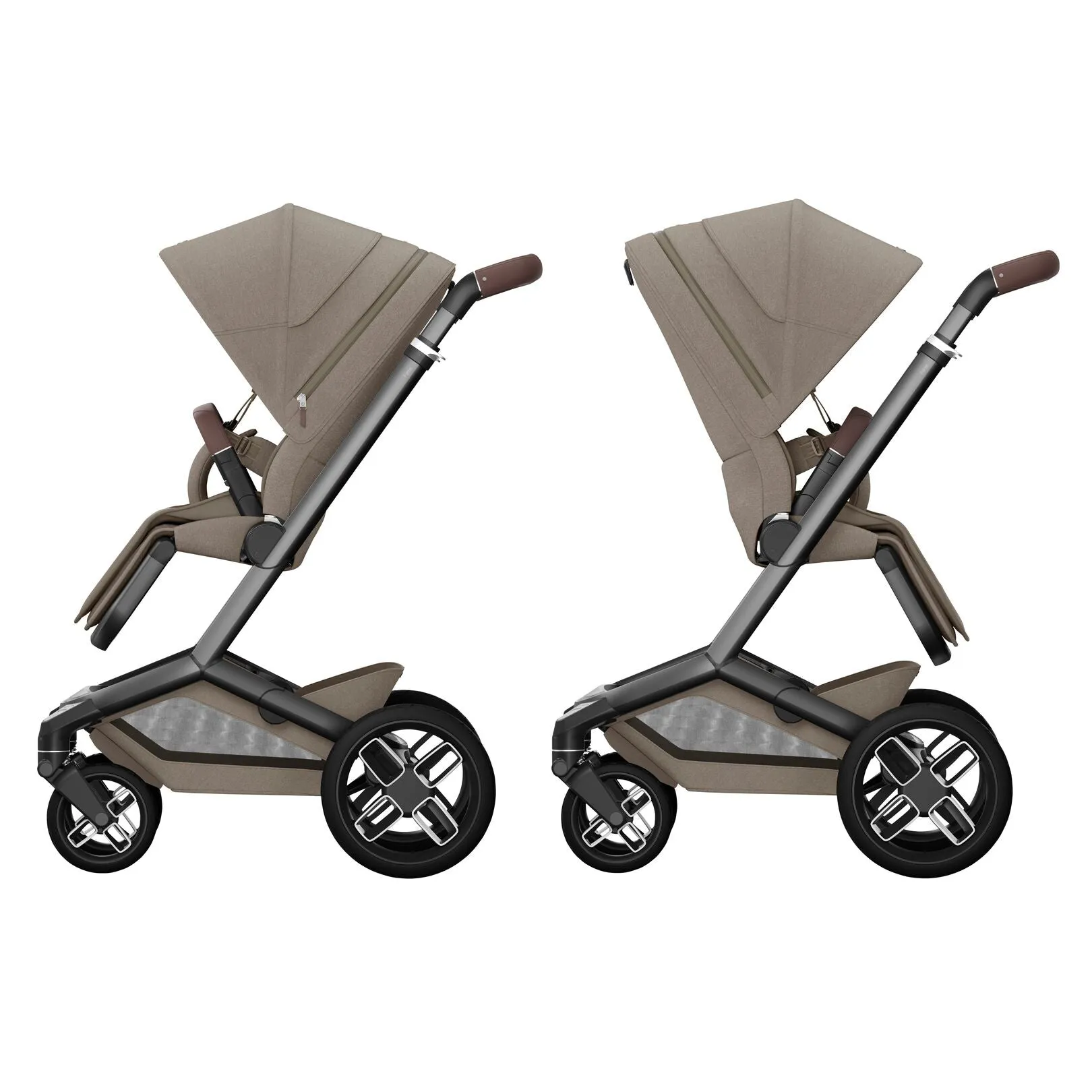 Maxi Cosi Fame Complete Travel System Bundle With Accessories, Pebble 360 Car Seat and ISOFIX Base - Twillic Truffle