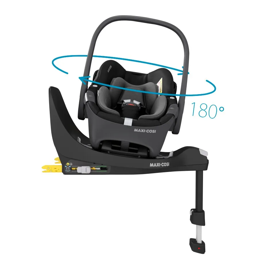 Maxi Cosi Fame Complete Travel System Bundle With Accessories, Pebble 360 Car Seat and ISOFIX Base - Twillic Truffle