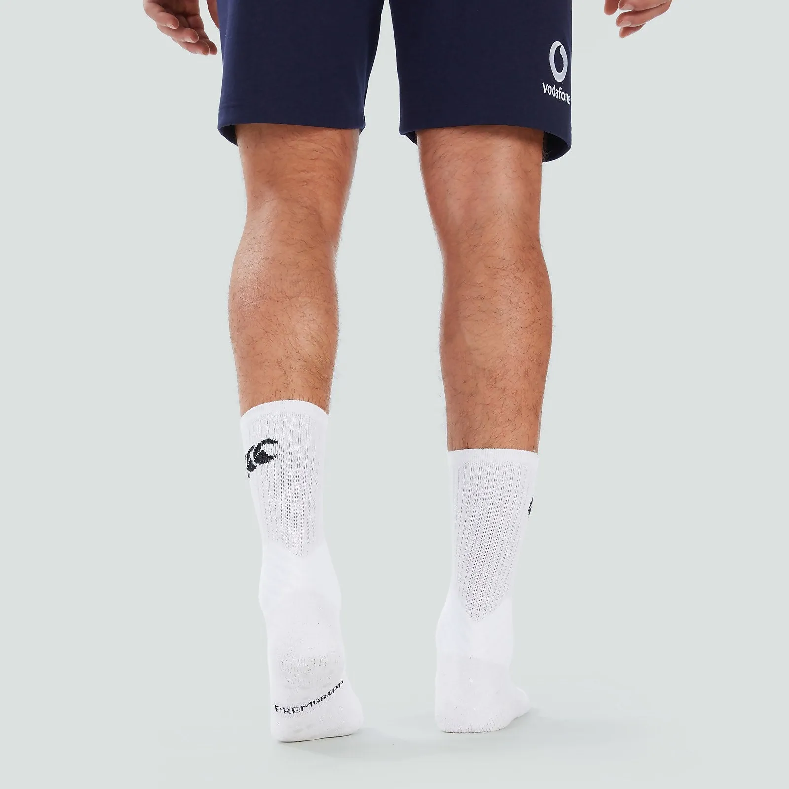 Mid Calf Grip Rugby Socks White