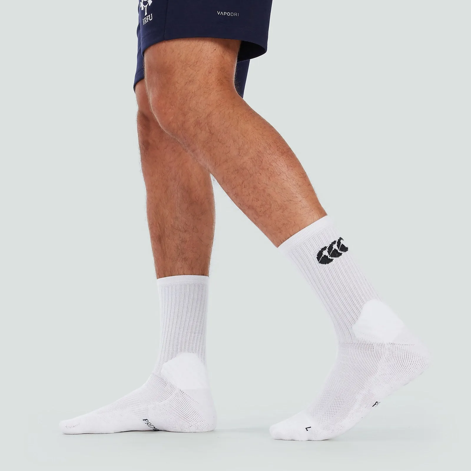 Mid Calf Grip Rugby Socks White