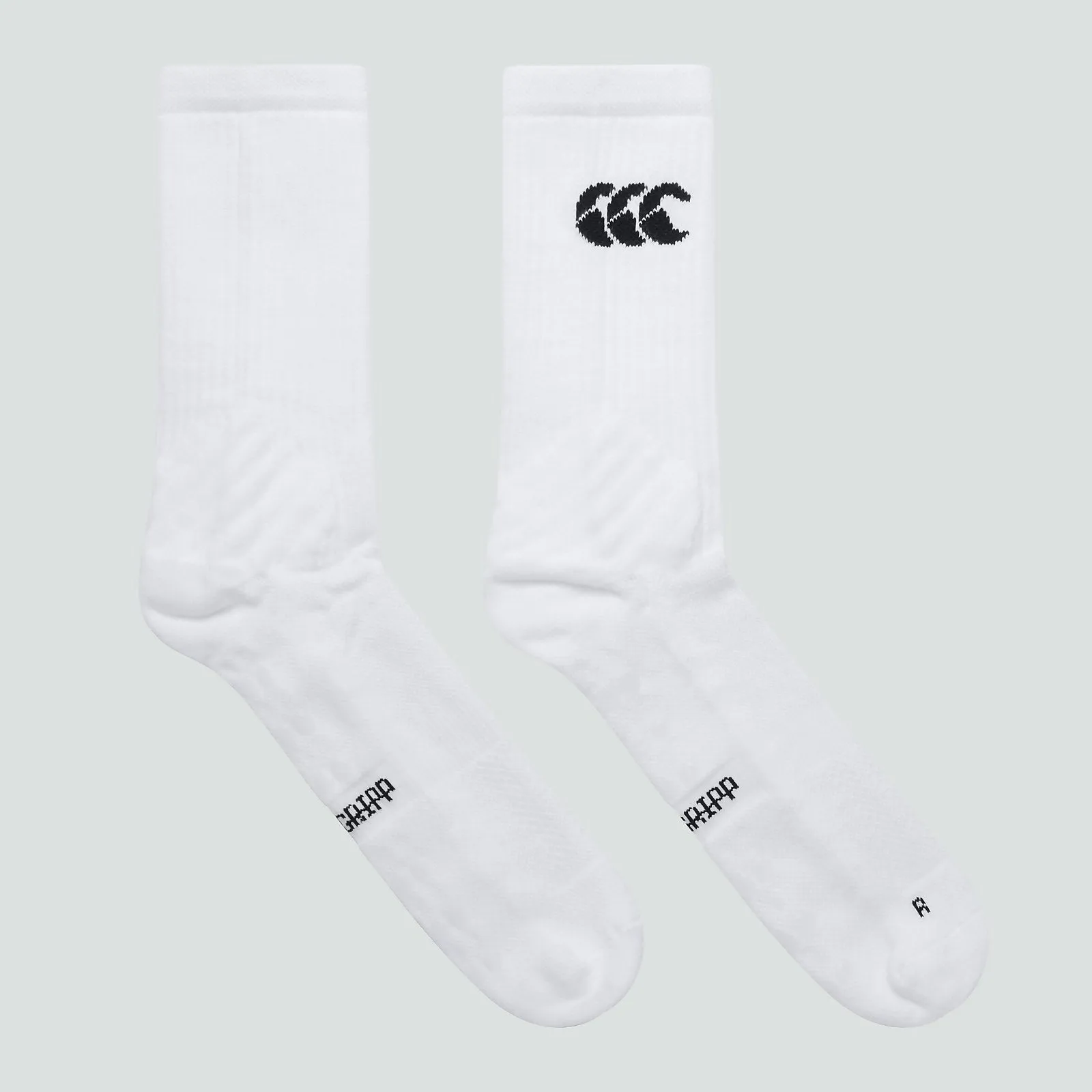 Mid Calf Grip Rugby Socks White