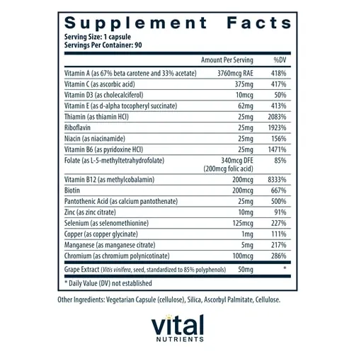 Minimal & Essential® Antioxidant and Multi-Vitamin