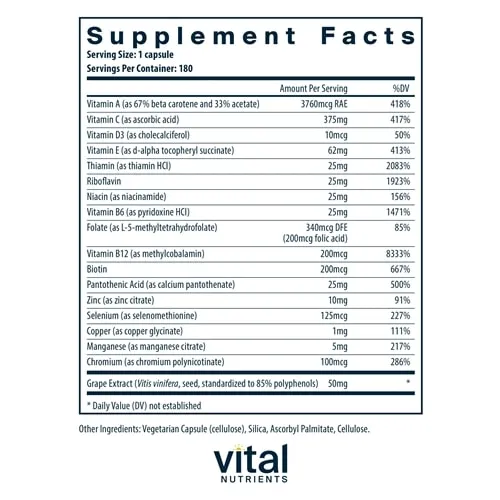 Minimal & Essential® Antioxidant and Multi-Vitamin