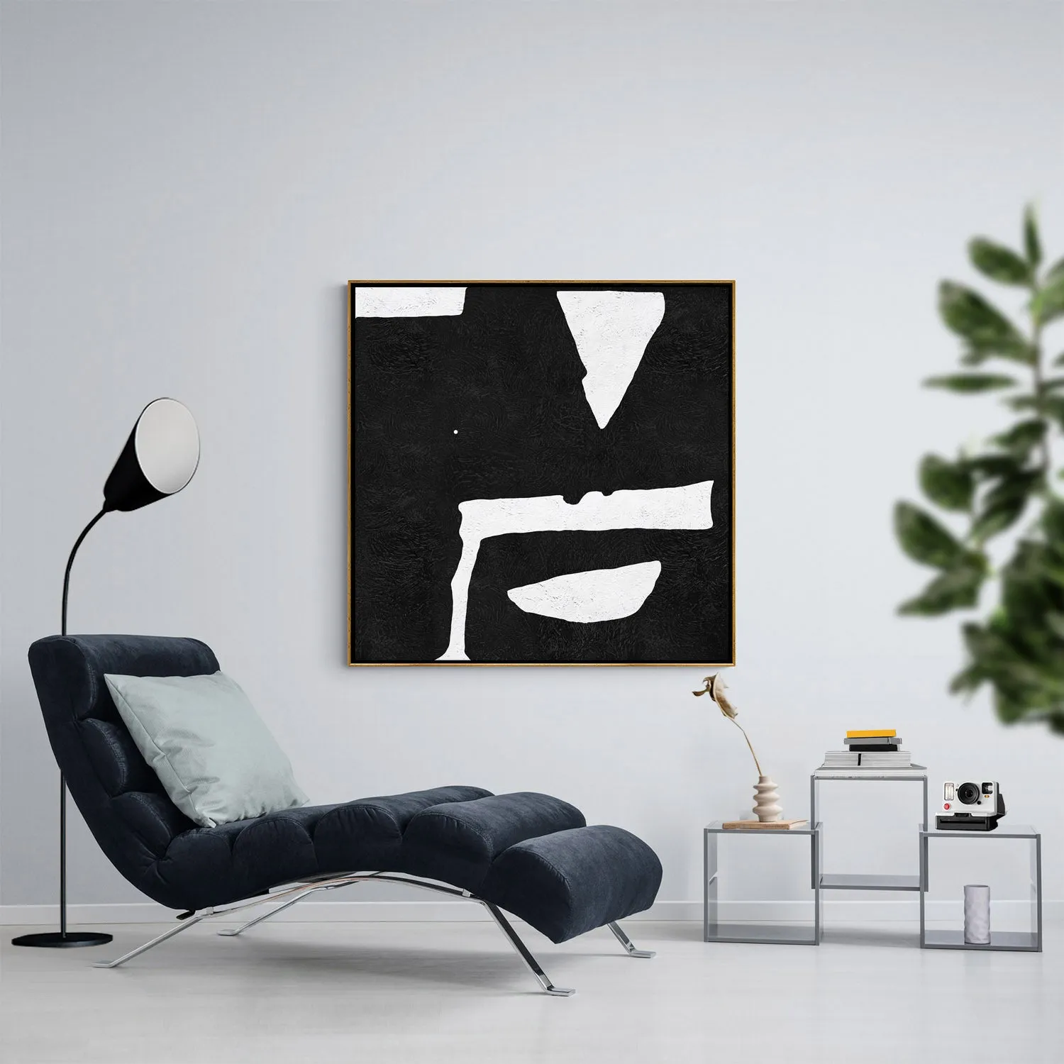 Minimal Black and White Painting MN29A