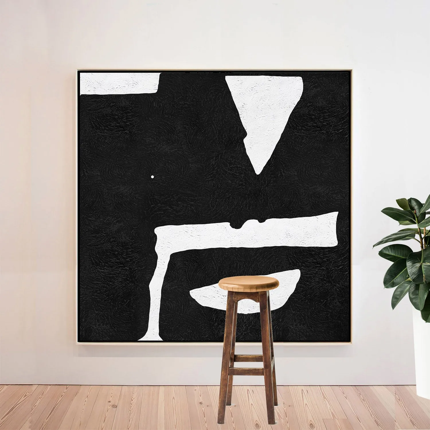 Minimal Black and White Painting MN29A