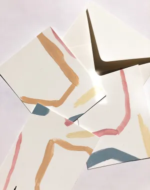 Minimal Painted Notecard Set