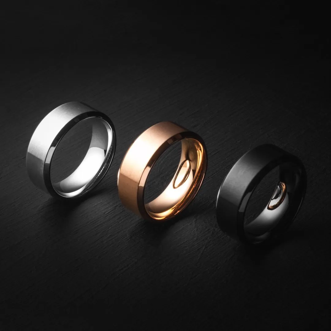 Minimal Ring in Brushed Black
