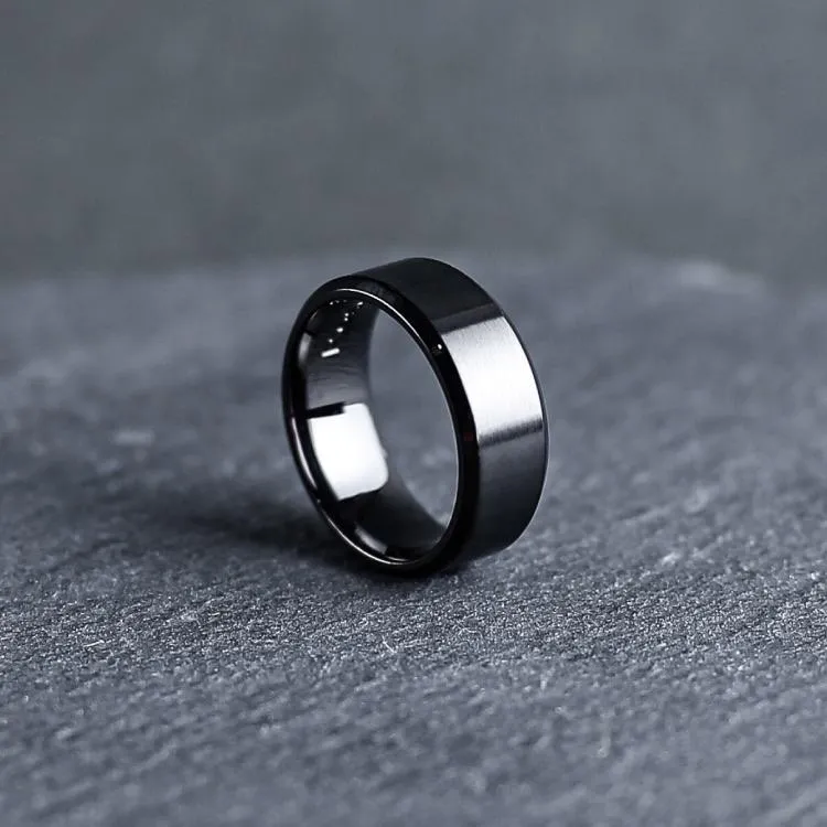 Minimal Ring in Brushed Black