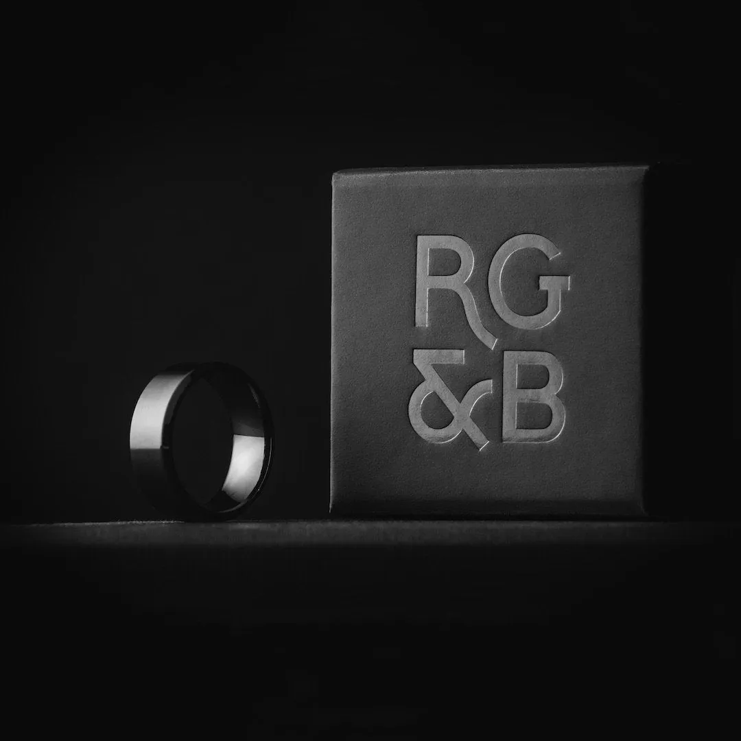Minimal Ring in Brushed Black