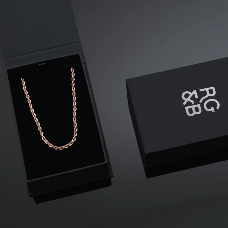 Minimal Rose Gold Rope Chain