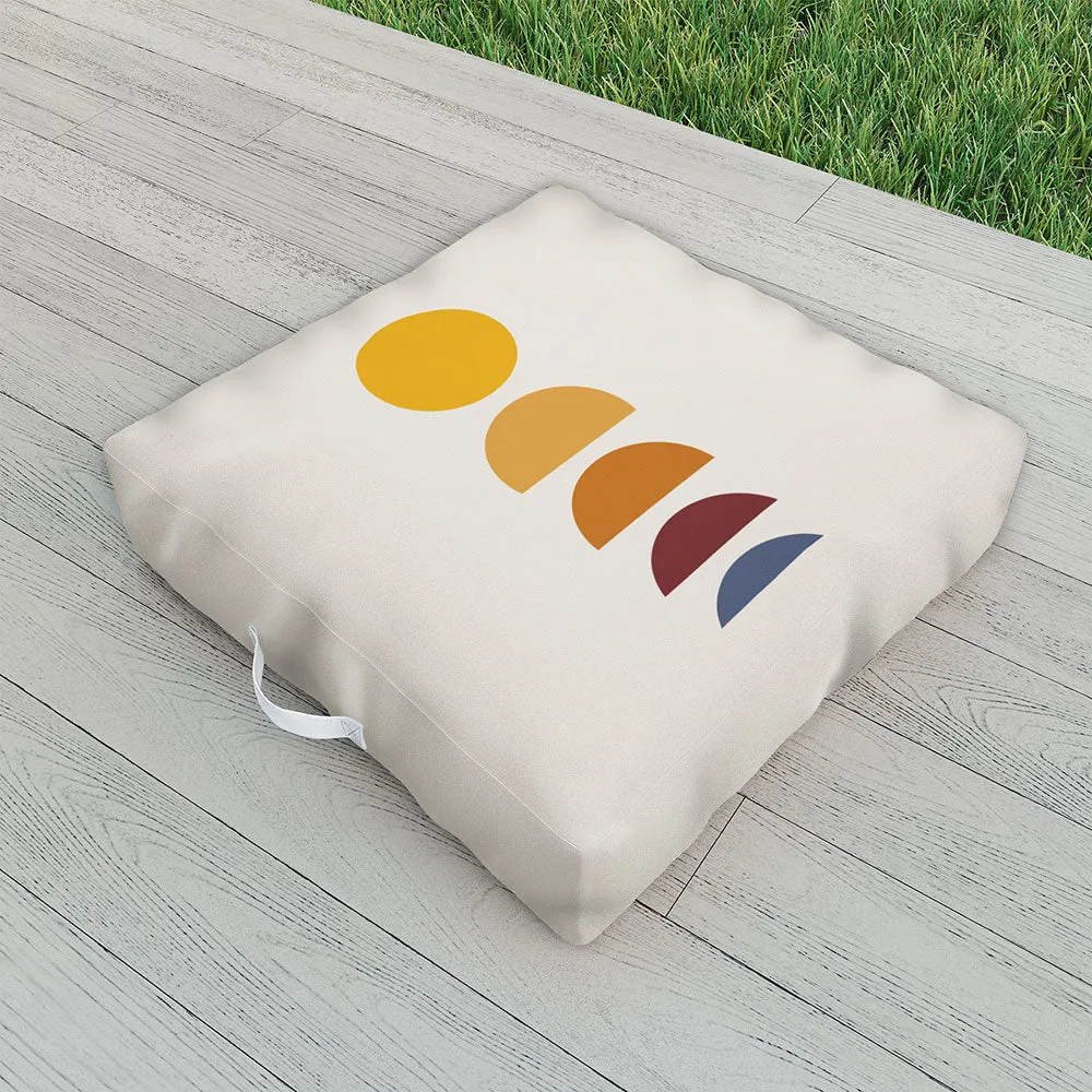 Minimal Sunrise Sunset I Outdoor Floor Cushion