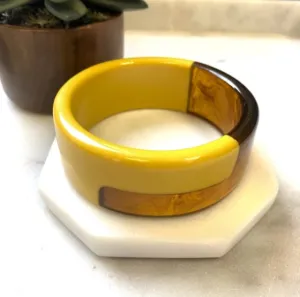 Mustard Tortoise Shell Bangle