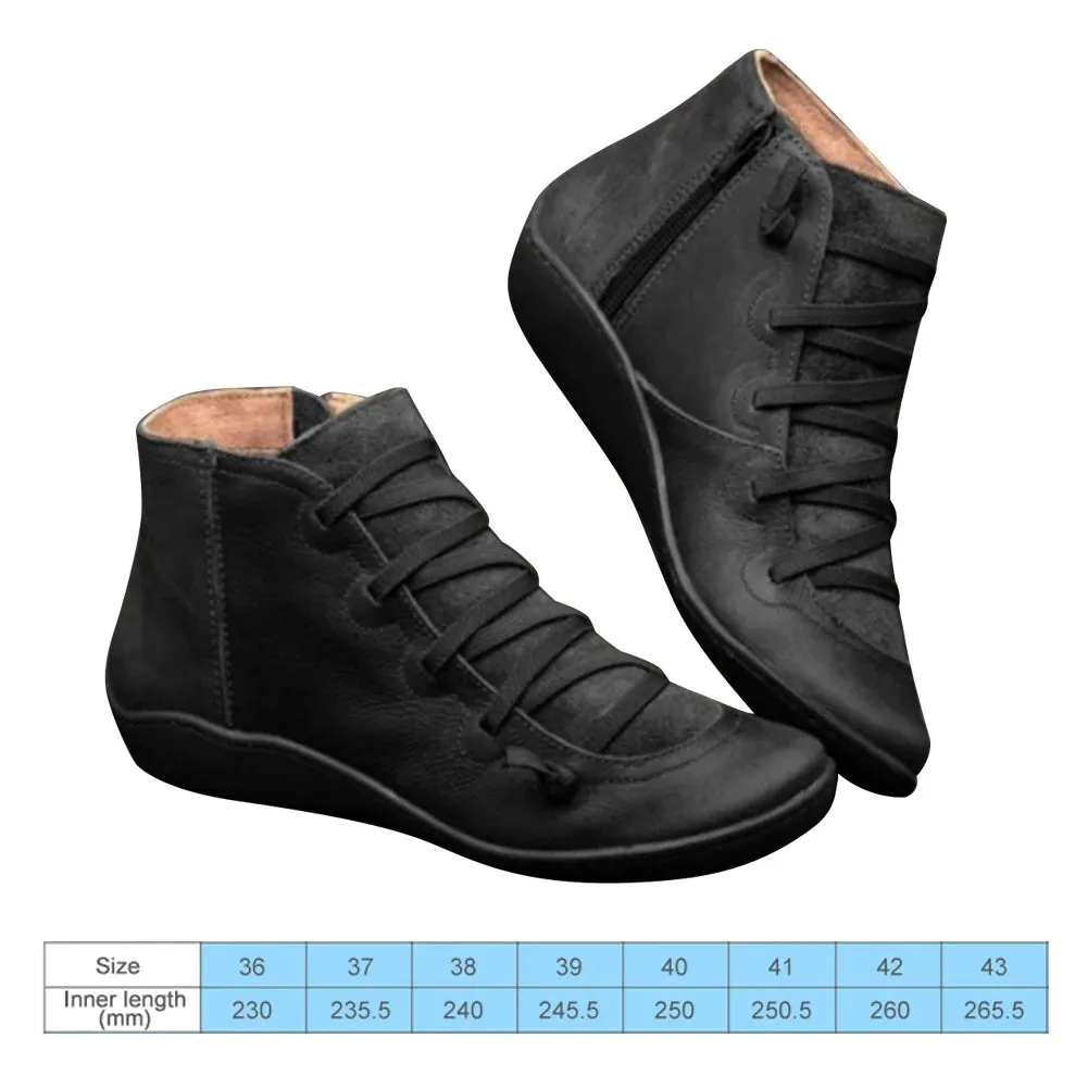 New Fashion Women Snow Boots Winter Ankle Flat Shoes Woman Short Vintage Boots Fur 2024 Female Barefoot Shoes