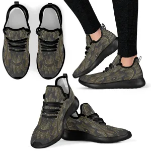 New Mesh Golden Lotus Mandala 1a black
