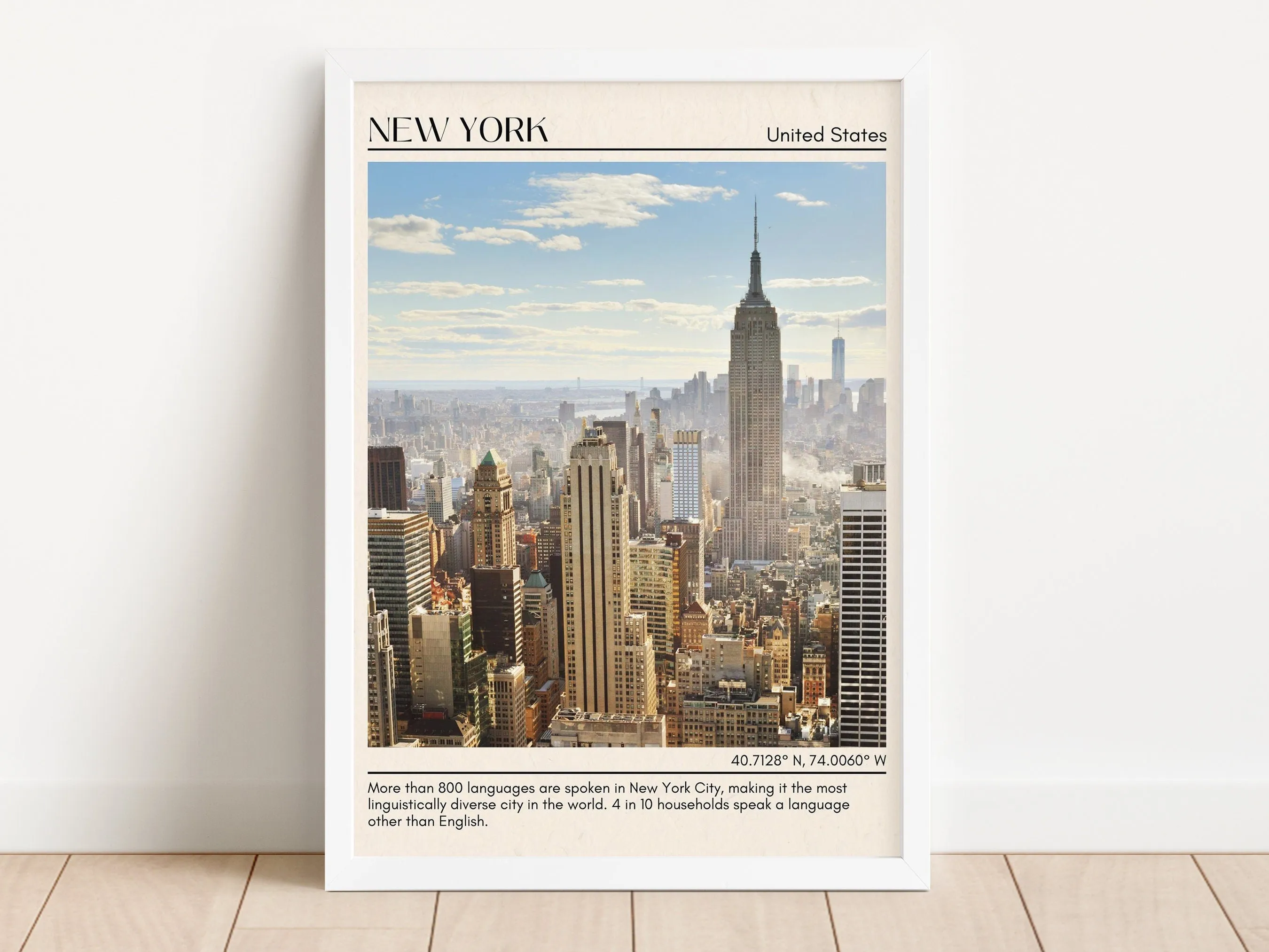 New York Minimal Wall Art, USA