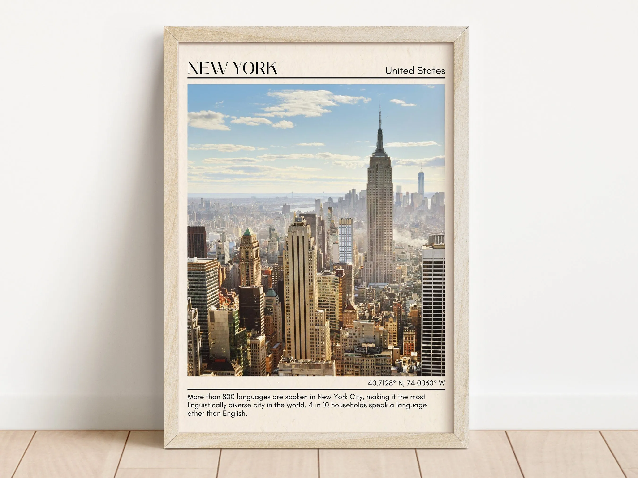 New York Minimal Wall Art, USA