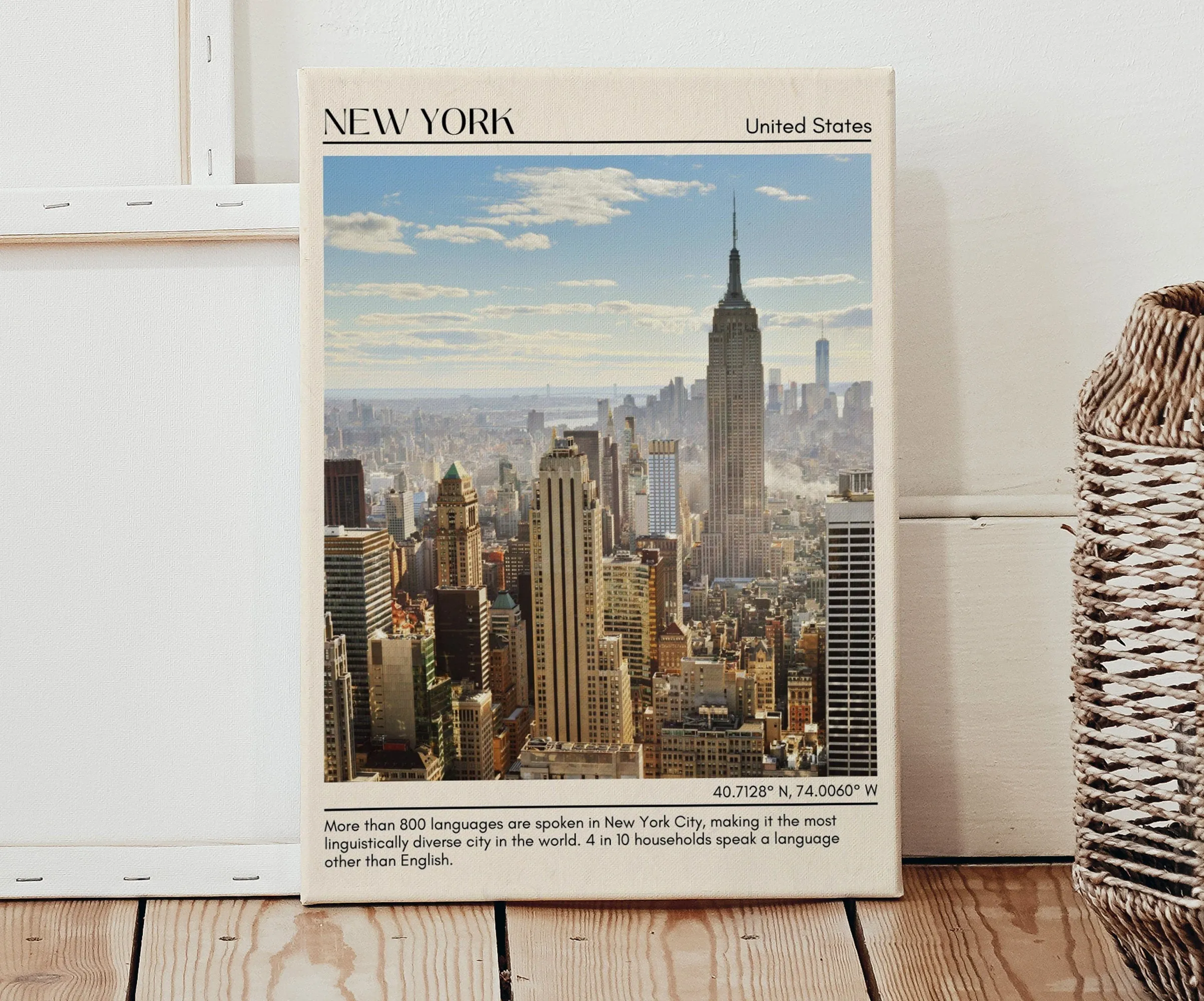 New York Minimal Wall Art, USA