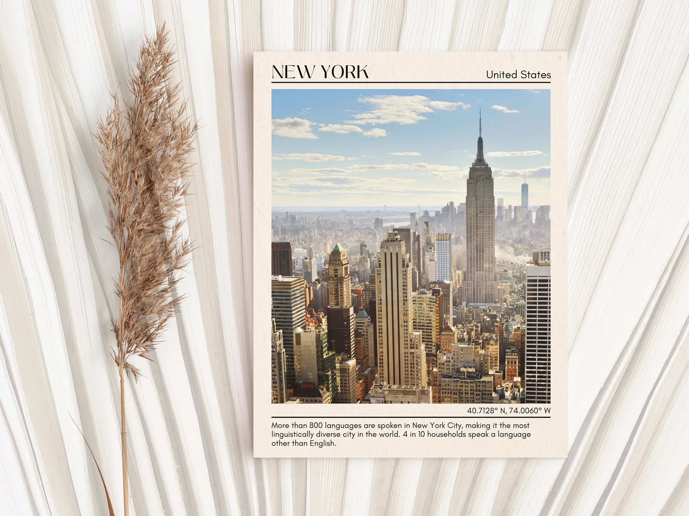 New York Minimal Wall Art, USA