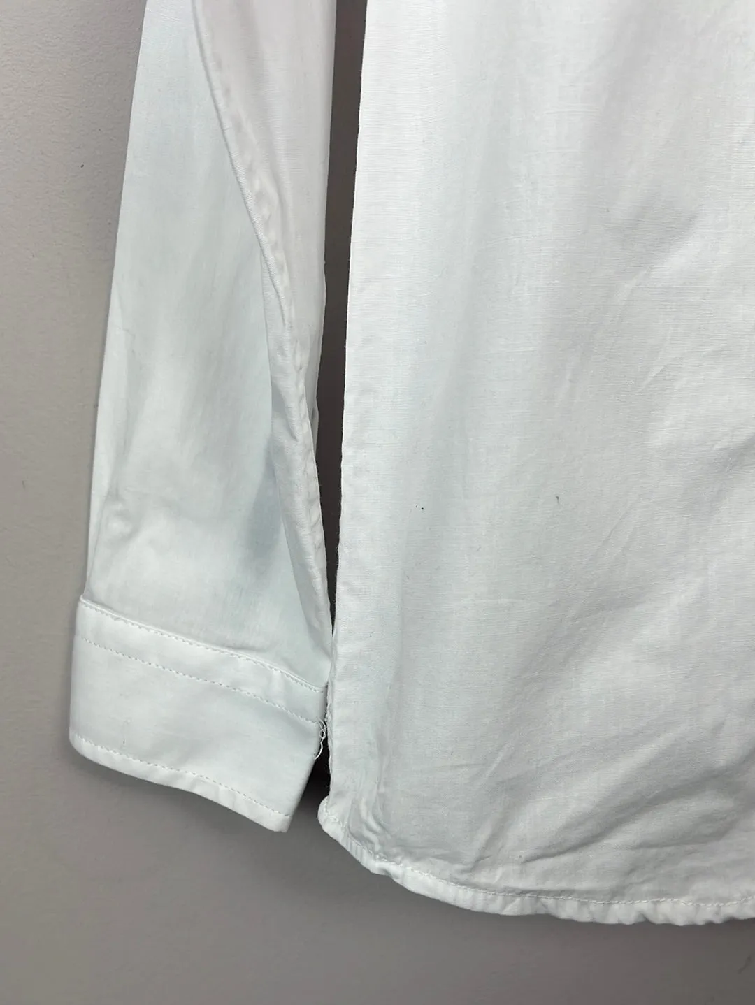 Next white formal shirt with navy collar 6y