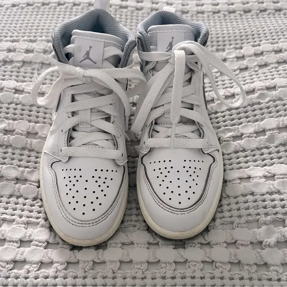 Nike Air Jordan 1 Mid Retro PS Pre-School Neutral Grey White Stealth 640734-135