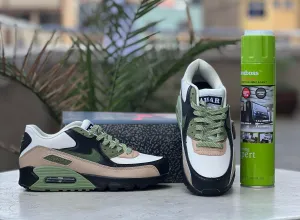 Nike Air Max 90 - White, Black, Olive Green & Tan