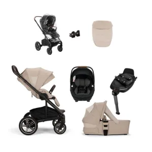 Nuna Mixx Next Travel System with ARRA Next Car Seat and ISOFIX Base - Biscotti