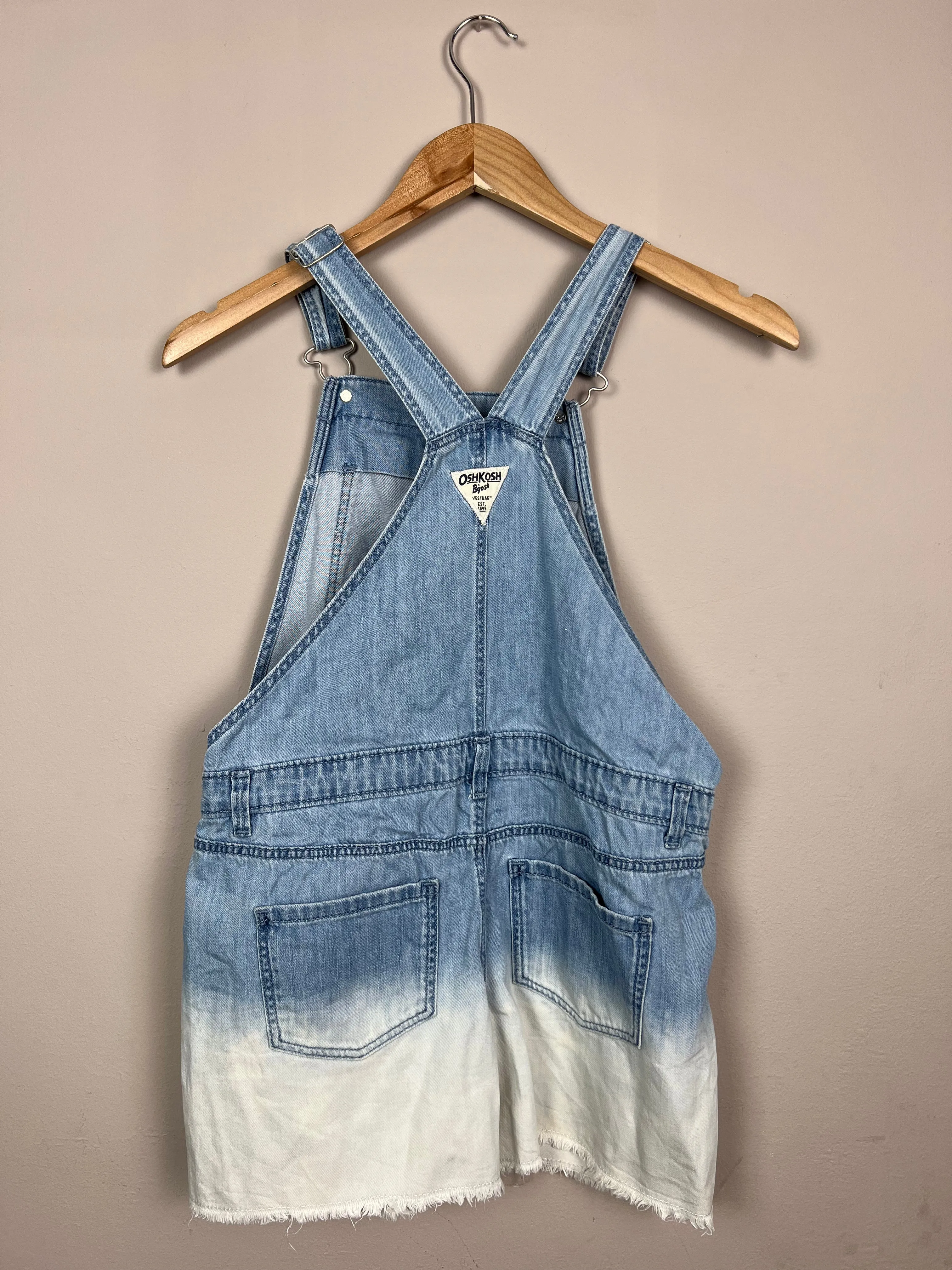 Oshkosh dip dyed short dungarees 14y