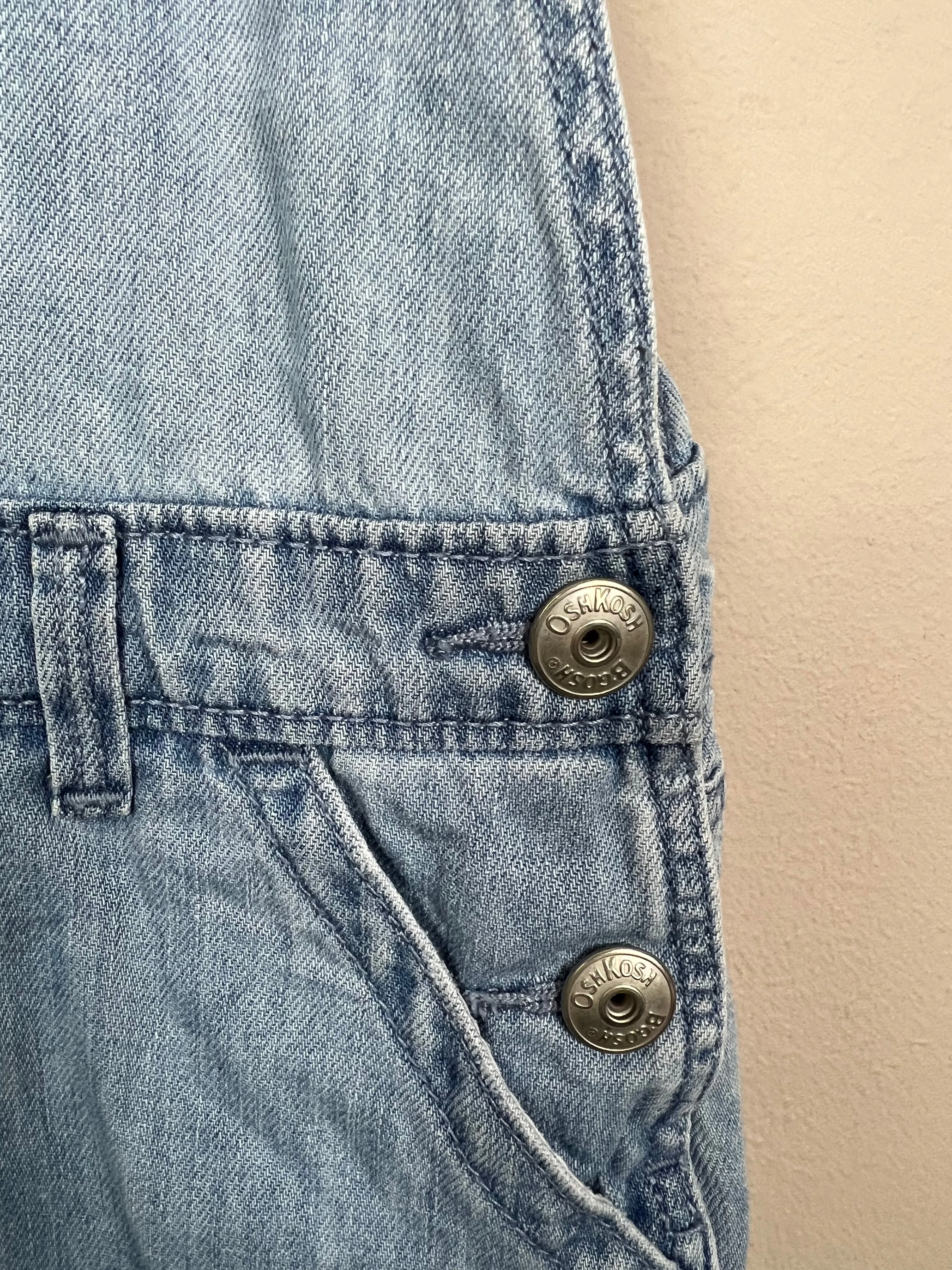 Oshkosh dip dyed short dungarees 14y
