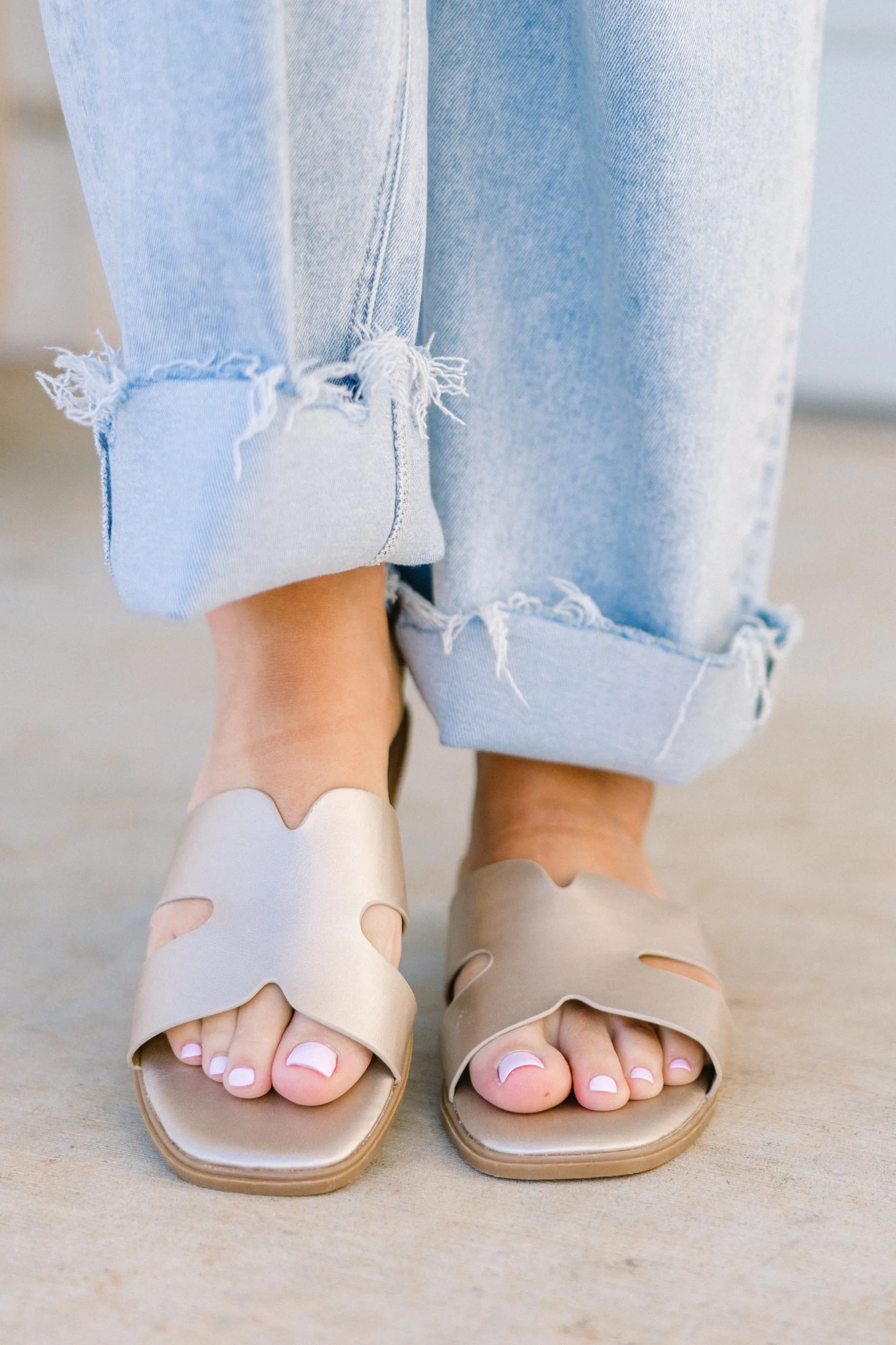 Palm Shores Sandals, Gold